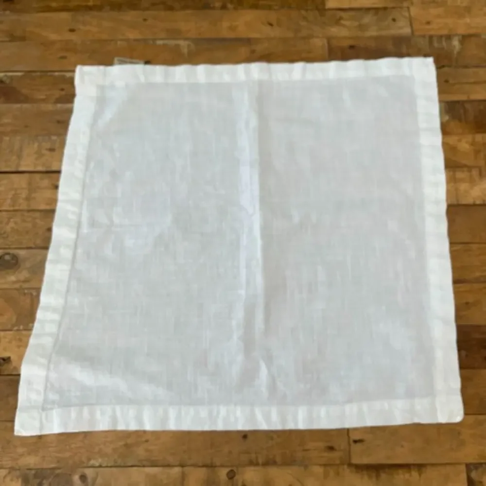 Pottery Barn Cotton Dinner Napkins 20x20 White Contemporary Set of 2